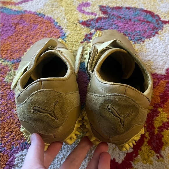 VINTAGE 90S PUMA MOSTRO YELLOW SNEAKERS WOMENS 9 - Picture 4 of 9